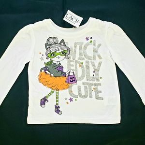 Halloween Girls Tops, The Childrens Place, Glittery Design,